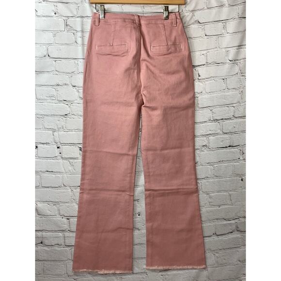 KICZOY Cropped Pants Women Small Pink Stretch Straight Leg Capri Jeans High Rise - Picture 5 of 11